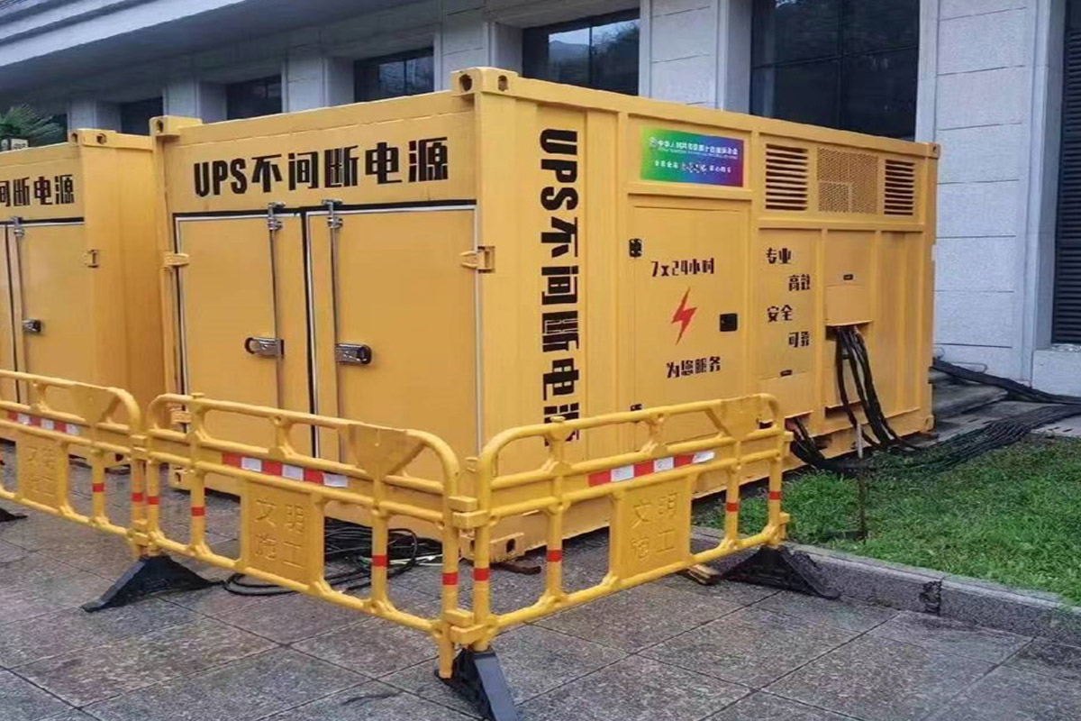 加格达奇发电机租赁施工现场
